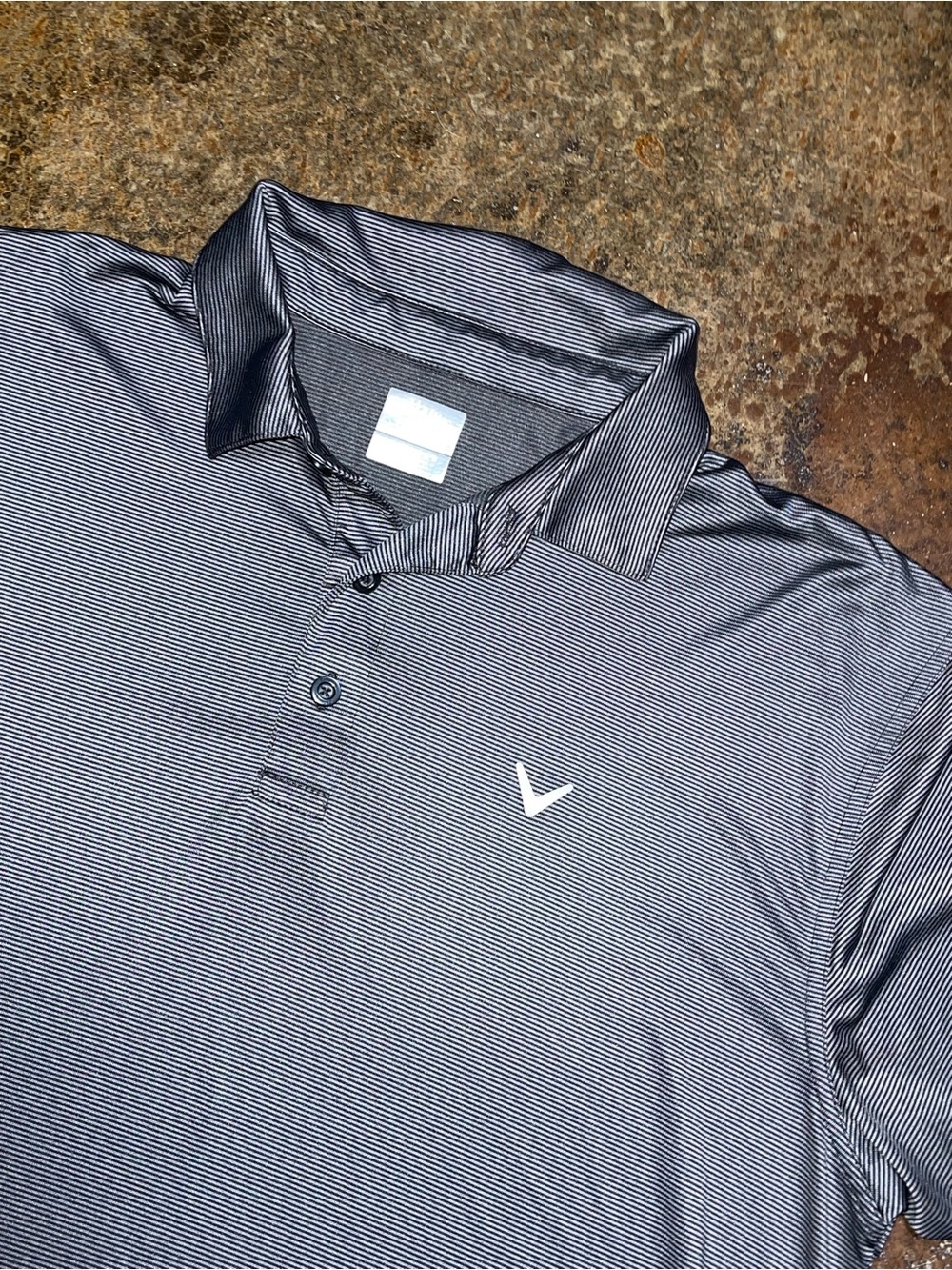 Callaway Men's Micro-Stripe Performance Polo - Black & White